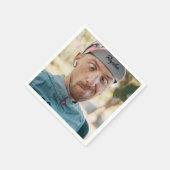 Funny Junggeselinnen-Abschied Groom Face Napkins Serviette (Ecke)