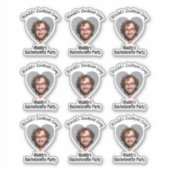 Funny Junggeselinnen-Abschied Groom's Face Fevor Aufkleber (Vorderseite)