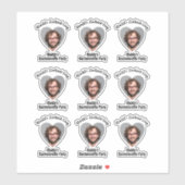 Funny Junggeselinnen-Abschied Groom's Face Fevor Aufkleber (Blatt)