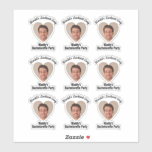 Funny Junggeselinnen-Abschied Groom's Face Fevor Aufkleber (Blatt)