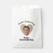 Funny Junggeselinnen-Abschied Groom's Face Fevor Geschenktütchen (Vorderseite)