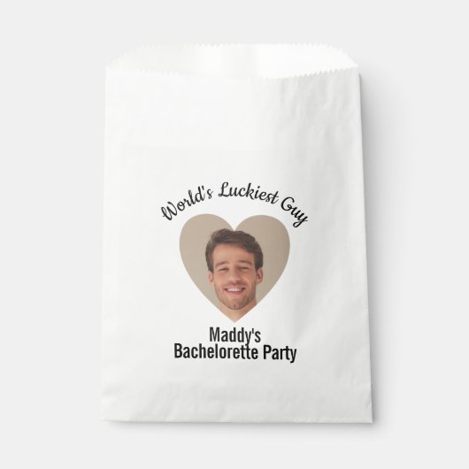 Funny Junggeselinnen-Abschied Groom's Face Fevor Geschenktütchen (Vorderseite)
