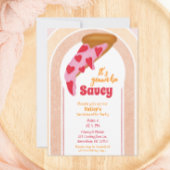 Funny Junggeselinnen-Abschied Pizza Party Einladung