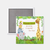 Funny Jungle Animals Danke Magnet (Vorderseite/Rückseite)