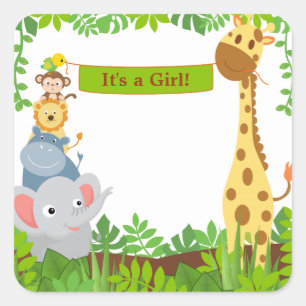 Funny Jungle Animations Ankündigungen Sticker