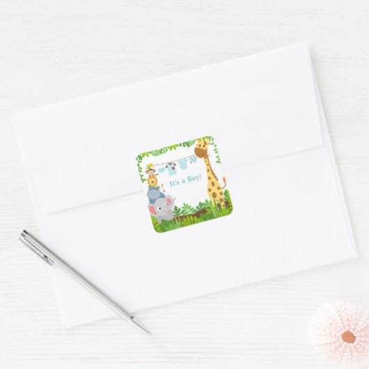 Funny Jungle Animations Ankündigungen Sticker (Umschlag)