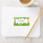 Funny Jungle Baby Animals Birthday Favor Tags Adressaufkleber (Insitu)