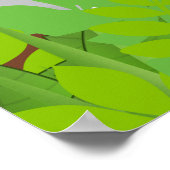 Funny Jungle Baby Animes Geburtstagsfeierposter Poster (Ecke)