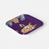 Funny Jungle Critters Birthday Celebration Paper  Pappteller (Gewinkelt)