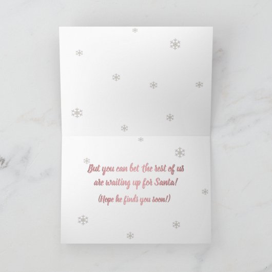 Funny Jungle Giraffe Weihnachtskarte Karte (Innenseite)