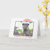 Funny Jungle Giraffe Weihnachtskarte Karte (Gelbe Blume)