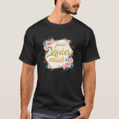 Funny Junior Bridesmaid Floral Bachelor Party Wedd T-Shirt (Vorderseite)