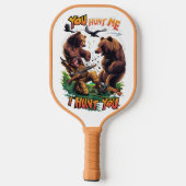 Funny Junting Bears Battle for Rifle Pickleball Schläger (Rückseite)