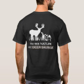 Funny Junting Deer Sausage T - Shirt (Rückseite)