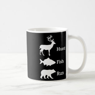 Funny Junting Hunt Fish Run Bear Gift Kaffeetasse
