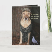 Funny Junting Labrador Birthday Karte (Vorderseite)