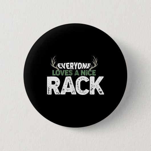 Funny Junting Nice Rack Antlers Deer Hunter Spaß Button (Vorderseite)