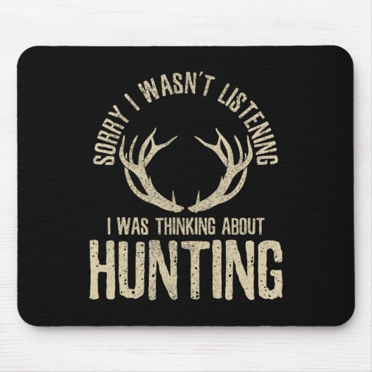 Funny Junting Quote Sprichwort Deer Venison Elk Hu Mousepad (Vorne)