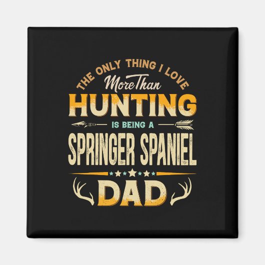 Funny Junting Vatertag - Springer Spaniel Vater Magnet (Vorne)