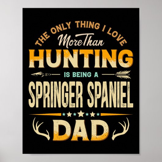 Funny Junting Vatertag - Springer Spaniel Vater Poster (Vorne)