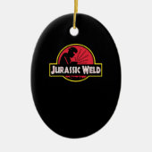 Funny Jurassic Weld Geschenke Keramik Ornament (Vorne)