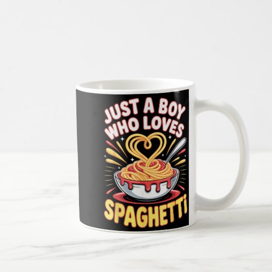 Funny Just A Boy Who Loves Spaghetti Kaffeetasse (Rechts)