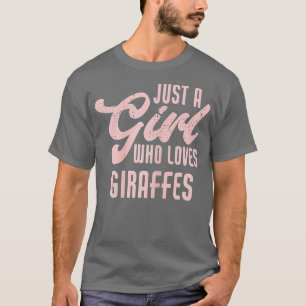 Funny Just A Girl, der Giraffen Lieben T-Shirt