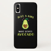 Funny Just a Girl, die Lieben Avocado Case-Mate iPhone Hülle (Rückseite)