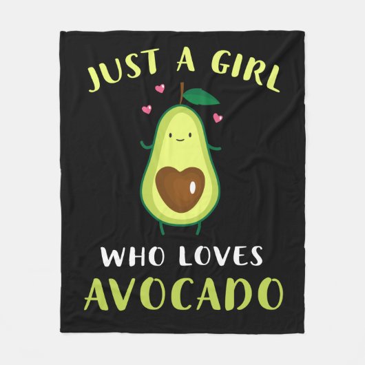 Funny Just a Girl, die Lieben Avocado Fleecedecke (Vorderseite)