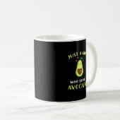 Funny Just a Girl, die Lieben Avocado Kaffeetasse (VorderseiteRechts)