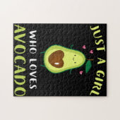 Funny Just a Girl, die Lieben Avocado Puzzle (Horizontal)