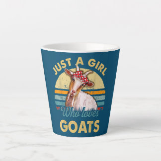 Funny Just a Girl, die Ziegen Lieben Milchtasse