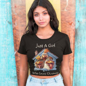 Funny "Just A Girl Who Lieben Chickens" Grafik T-Shirt