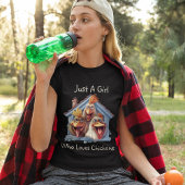 Funny "Just A Girl Who Lieben Chickens" Grafik T-Shirt