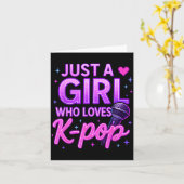 Funny Just A Girl Who Loves K-p  Karte (Gelbe Blume)