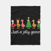 Funny Just A Jolly Goose Funny Christmas For Mens Fleecedecke (Vorderseite)