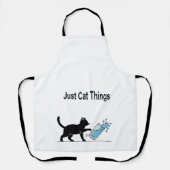 Funny 'Just Cat Things' Black Cat Spilling Water Schürze (Vorderseite)