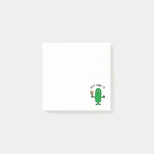 Funny Just Dink it Pickle Playing Pickleball Post-it Klebezettel (Vorderseite)