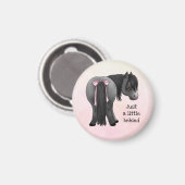 Funny "Just ein bisschen dahinter" Pony Hintern Magnet (Vorderseite/Rückseite)