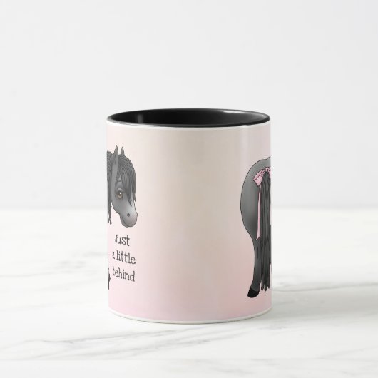 Funny "Just ein bisschen dahinter" Pony Hintern  Tasse (Zentrum)