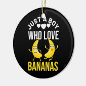 Funny Just ein Junge, der Bananen Lieben Banana Keramik Ornament (Links)
