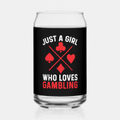 Funny just Girl Lieben spielen Casino Wortart Dosenglas (Rückseite)