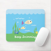 Funny Just Keep Swimming Underwater Ocean Fish Mousepad (Mit Mouse)