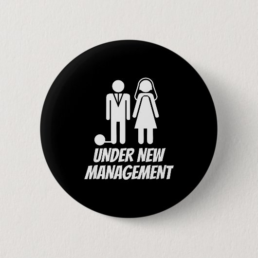 Funny Just Married , Fun Newlywed Gag For Men  Button (Vorderseite)