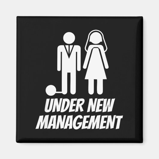 Funny Just Married , Fun Newlywed Gag For Men Magnet (Vorne)