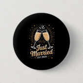 Funny Just Married Newlywed Honeymoon Couple 2026  Button (Vorderseite)