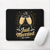 Funny Just Married Newlywed Honeymoon Couple 2026  Mousepad (Mit Mouse)