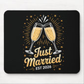 Funny Just Married Newlywed Honeymoon Couple 2026  Mousepad (Vorne)