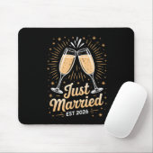 Funny Just Married Newlywed Honeymoon Couple 2026  Mousepad (Mit Mouse)