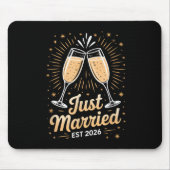 Funny Just Married Newlywed Honeymoon Couple 2026  Mousepad (Vorne)